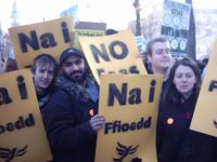 Students on Welsh Fees Demo